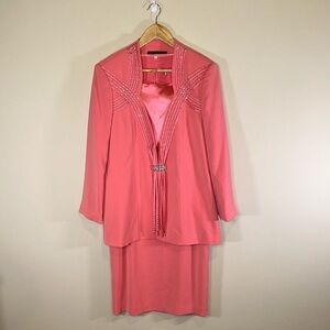 Vintage Studio B Three Piece Skirt Suit Set Women 12 Petite Mother of Bride